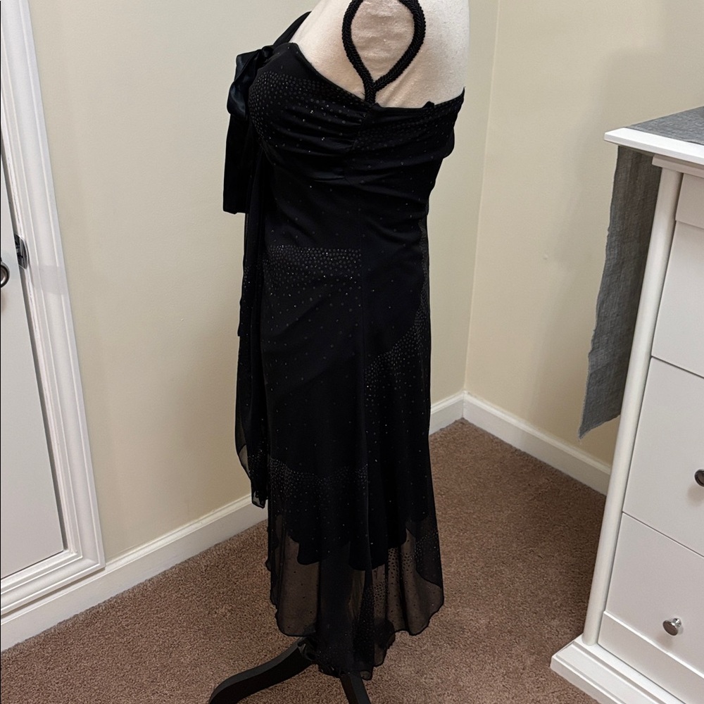 BCX Black Strapless Dress with Bow Detail - Picture 6 of 8